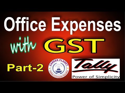 Office Expenses Entries with GST in Tally ERP 9 Part 32 2 | ITC Not Available Expense in Tally GST