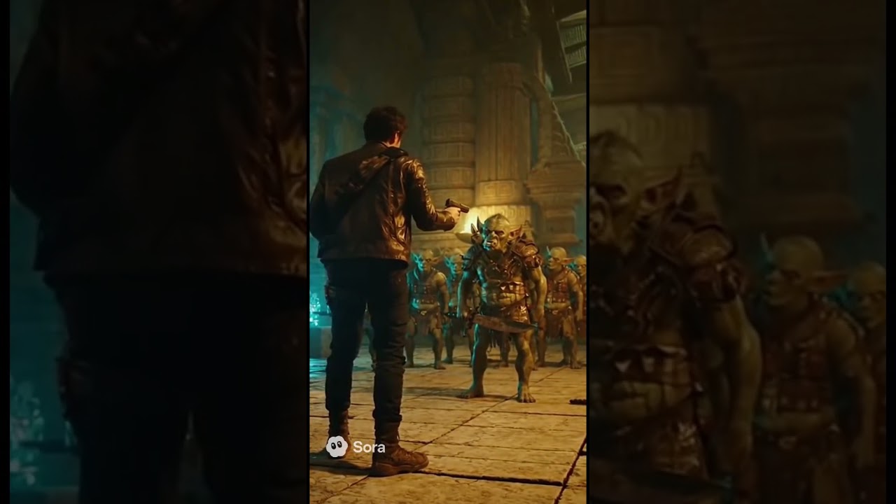 對上持刀的哥布林只好用槍來教育一下