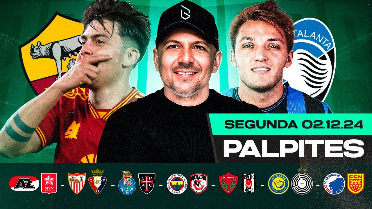 PALPITES DE FUTEBOL PARA HOJE 02 12 2024 (SEGUNDA-FEIRA) + BILHETE PRONTO | Boleiros Tips