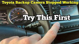 Toyota backup camera stopped working - Try This First - B15D8 code - problems