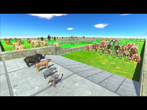 Prehistoric Mammals Vs Infernals DeathRun - Animal Revolt Battle Simulator