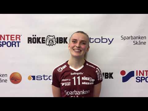 Interjuv med  Lisa Kringstad efter dagens  seger mot Rönnby