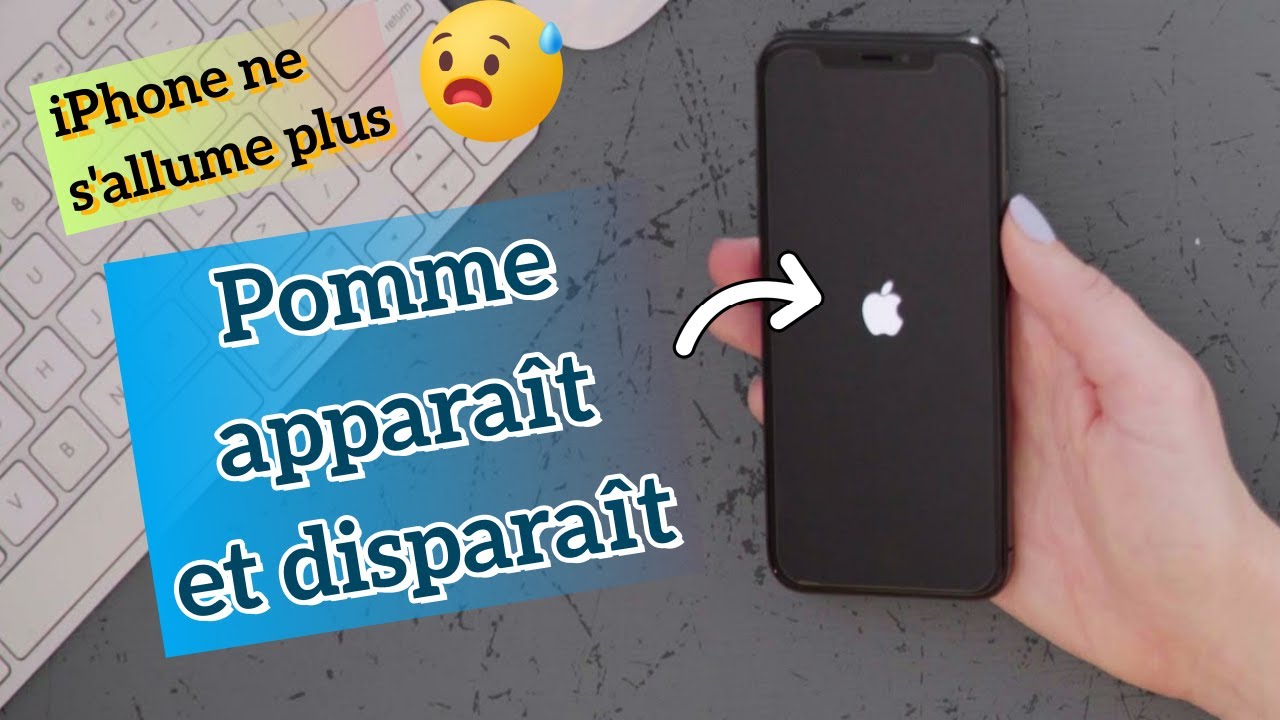 iPhone logo apple apparaît et disparaît