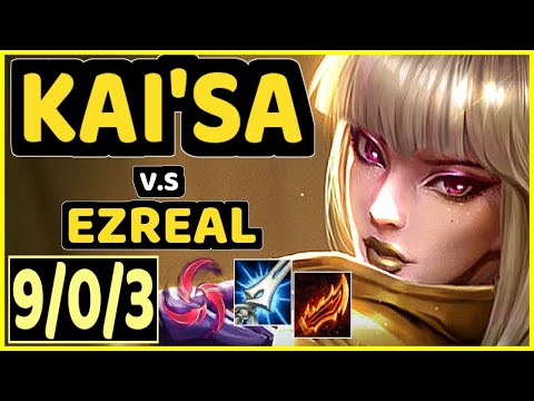 MATSUKAZE (KAI'SA) vs EZREAL - 9/0/3 KDA BOTTOM ADC CHALLENGER GAMEPLAY - BR