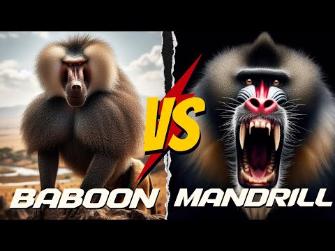 Primal Clash: Baboon vs Mandrill - The Ultimate Wildlife Face-Off