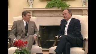 President Reagan Greets President-Elect George Bush at White House on November 9, 1988 video