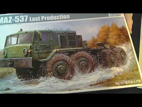 Обзор что в коробке МАЗ-537Г от Trumpeter