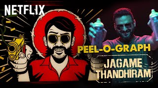 Jagame Thandhiram: The Peel-o-Graph Poster | Netflix India