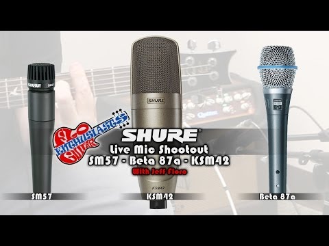 Shure Mic Shootout Live on Air on Flo Guitar Enthusiasts -SM57, Beta 87a, KSM42-