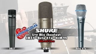 Shure Mic Shootout Live on Air on Flo Guitar Enthusiasts -SM57, Beta 87a, KSM42-