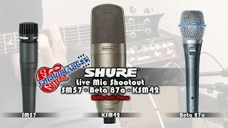 Video thumbnail for Shure Mic Shootout Live on Air on Flo Guitar Enthusiasts -SM57, Beta 87a, KSM42- by sillennium