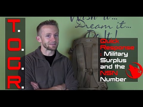 Quick Response : Military Surplus and the NSN Number