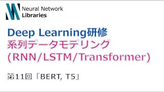  - 【Deep Learning研修（発展）】系列データモデリング (RNN / LSTM / Transformer)　第１１回「BERT, T5」