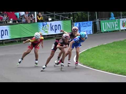 1/2 final2 Jun.B Ladies -1 Lap Sprint (2016 European Championships Inline Speedskating)