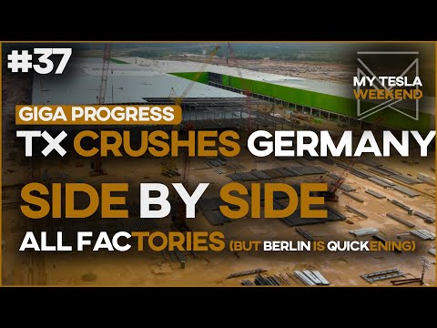 Texas crushing Berlin - All gigafactories side by side for the 2nd week of May