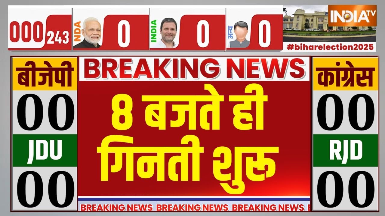 Live Now - News |  बिहार चुनाव के सबसे सटीक नतीजे LIVE