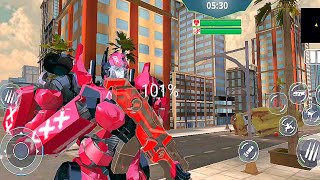 Wars of Transformers: Red Optimus Car Drone Robot 2 || Android Gameplay