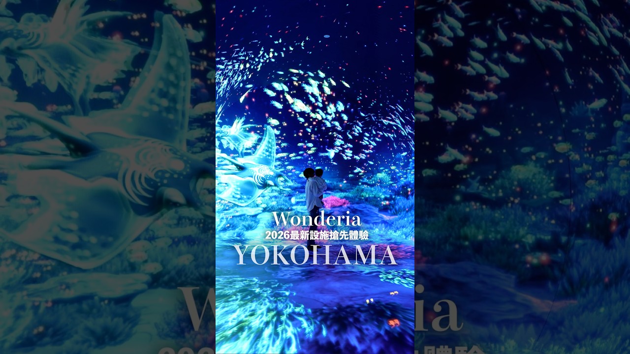 【3/19開幕】橫濱全新沉浸式景點，真的像潛入深海一樣！横浜の新スポットが没入感すごすぎた…！#橫濱 #關內 #橫濱景點 #日本旅遊 #新景點 #沉浸式體驗 #ワンダリア横浜 #旅遊Vlog #横浜