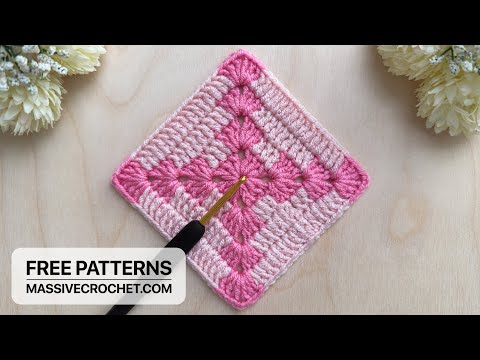 Crochet a SUPER EASY Granny Square for Beginners 👌 💖