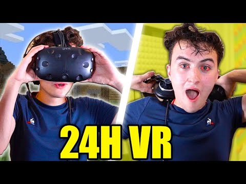 I Stay 24h In VR (Sleep in Minecraft VR)