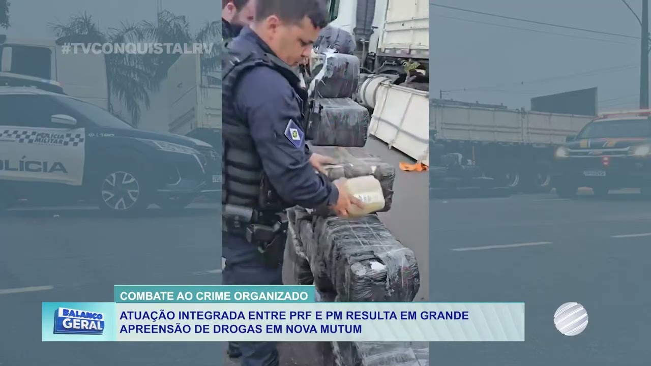 Mega apreensão em Nova Mutum: PRF e PM interceptam carreta com mais de 800 kg de cocaína