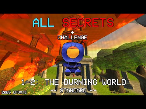 ULTRAKILL 1-2 REWORK: THE BURNING WORLD - (ALL SECRETS, SECRET BUTTON, CHALLENGE)