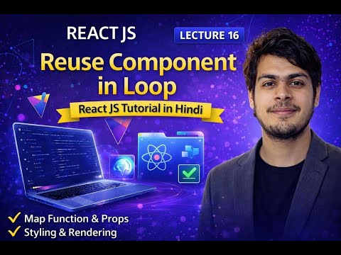 React Js Tutorial Lecture 16 Reusable Component Map Loop In React
