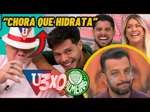 Edu Dracena é ZOADO por TODOS após LDU 3X0 PALMEIRAS | VAMOS RIR! Jogo Aberto AO VIVO com Renata Fan