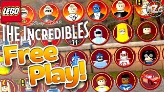 LEGO The Incredibles Gameplay Free Play Episode 19 - All Characters & Vehicles Unlocked!