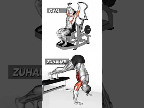 BRUST, SCHULTER UND TRIZEPS IM GYM VS ZUHAUSE  #muskelaufbau #brusttraining #schultertraining