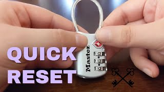 How To Reset TSA Cable Lock Combo Tutorial - Lock Reset Series