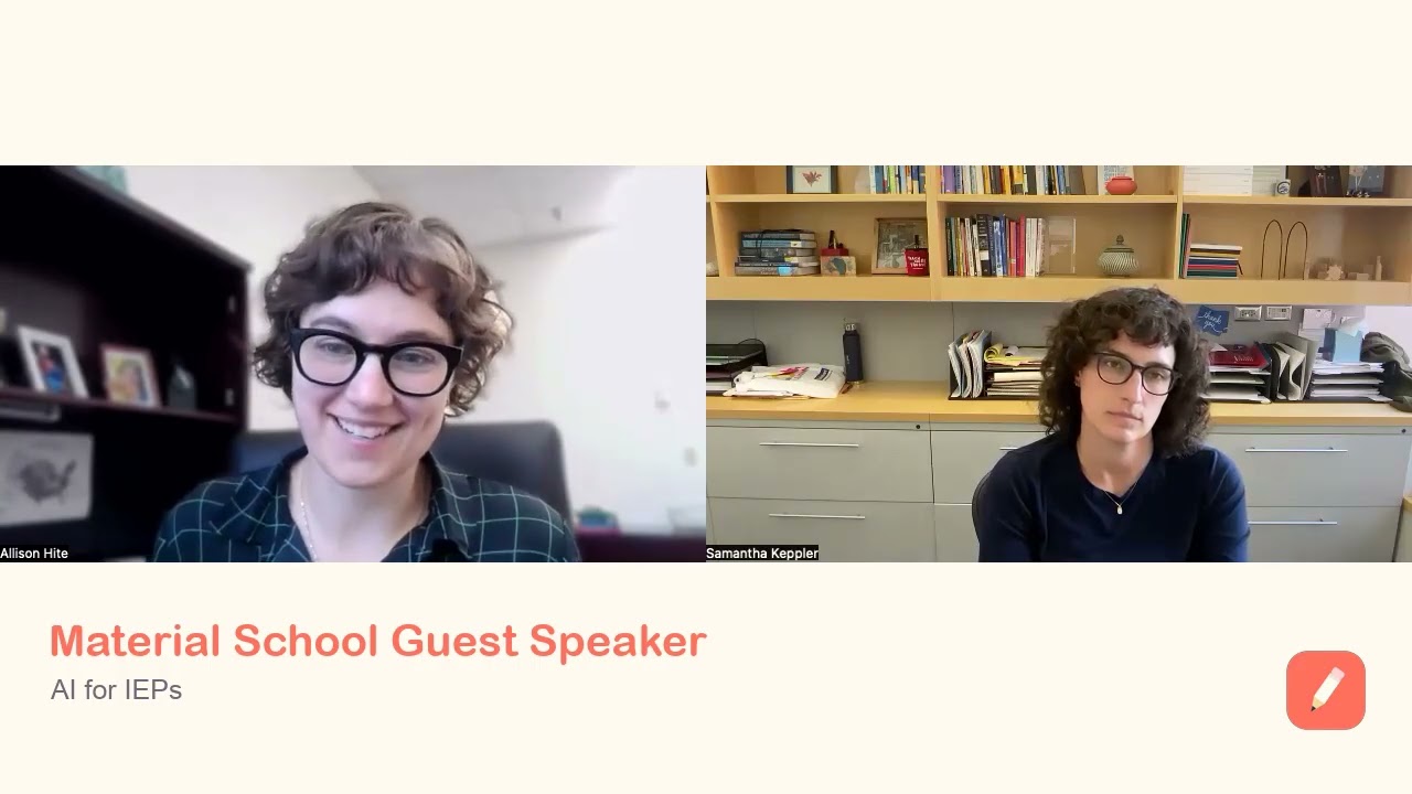 AI for IEPs: Material School Guest Speaker, with attorney Allison Hite