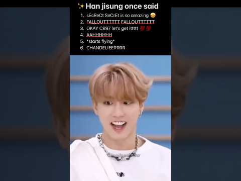 ✨Han jisung once said… he has so many iconic moments #hanjisung  #straykids #stay #skz #han