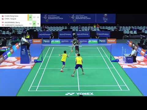 MD chan pen/chen.t(MYS) VS Berry angriawan/hardianto h Qf new Zealand 2018