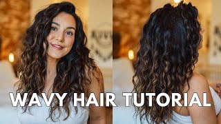 WAVY HAIR TUTORIAL *UPDATED* IN-SHOWER STYLING, HOW I SLEEP WITH MY CURLS & DAY 2 REFRESH! | 2025