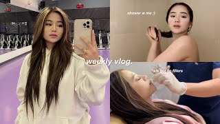 A WEEK IN MY LIFE • i got lip fillers, gym, my shower routine. ☁️