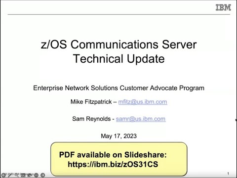 z/OS Communications Server Technical Update