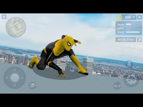 Flying Spider Rope Hero - Super Vice Town Crime - Gameplay Android, iOS #2