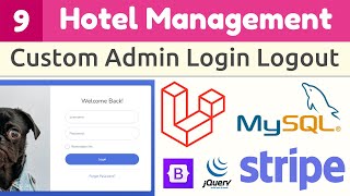 Laravel Full Course - Hotel Management System | Custom Admin Login Logout | Laravel Tutorials #9