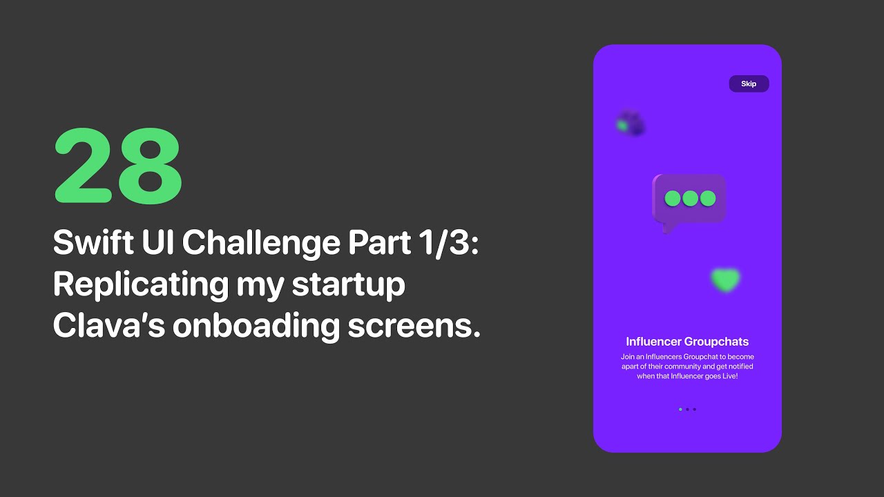 SwiftUI Dribbble Challenge Part 1/3: Replicating my startup Clava's Onboarding Pages