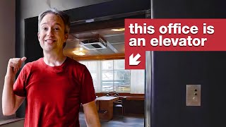 This man built his office inside an elevator