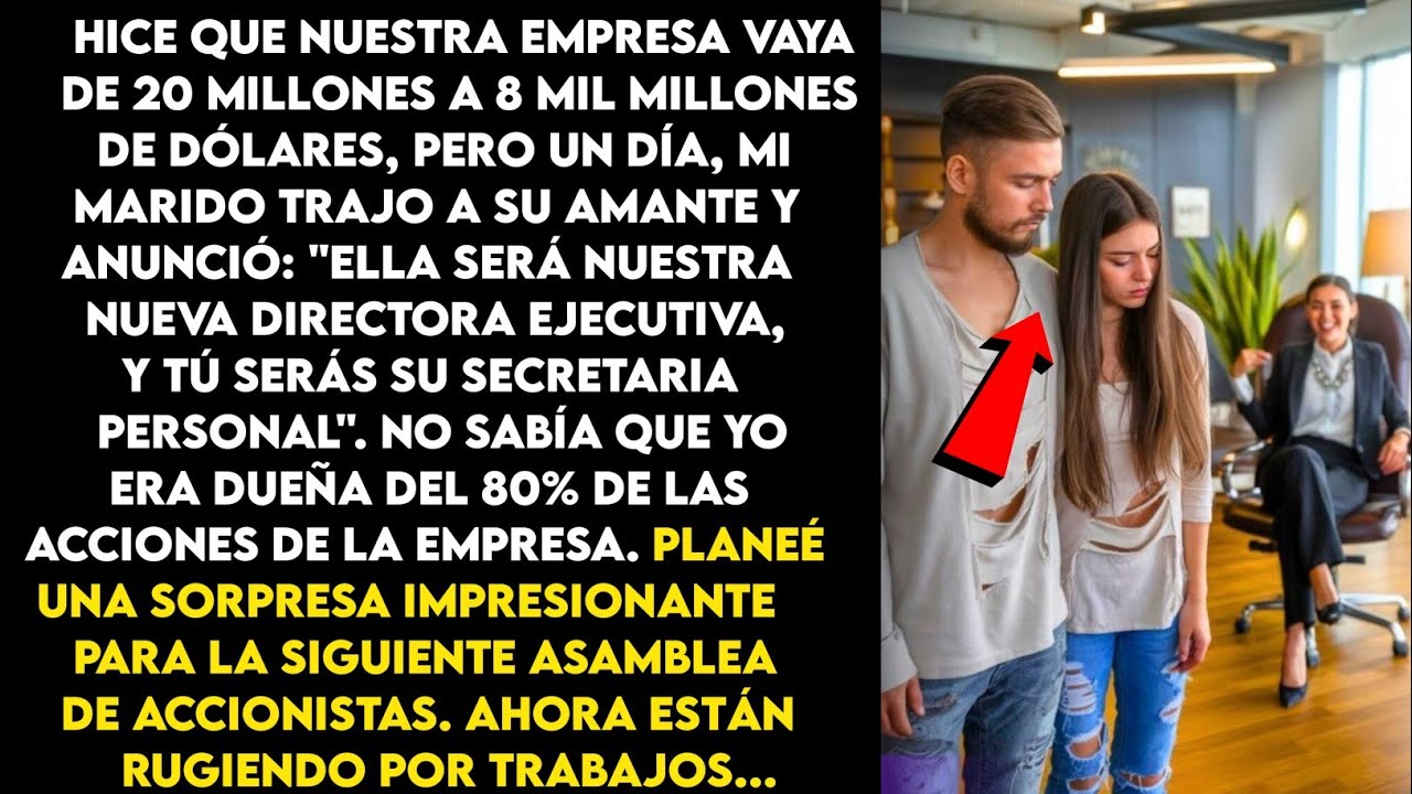 Mi marido nombró a su amante directora ejecutiva y me echó, pero olvidó algo que le costó caro...