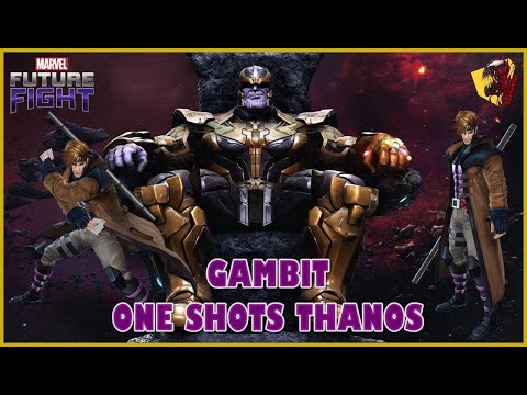 Marvel Future Fight - GAMBIT ONE SHOOTS THANOS BUT SOMETIMES ITS FRUSTRATING .....