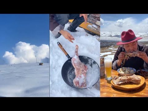 Cook Tibetan Sausage || Village Life and Mukbang || Tibet Herdsman