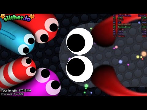Slither.io A.I INVISIBLE DEVIL vs GIANT Pro Snakes - Epic Skin Slitherio Vip Gameplay - World Record