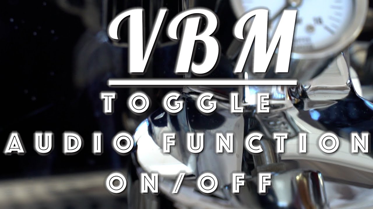 How to: Toggle Audio Function On/Off on VBM Dual Boiler Espresso Machines