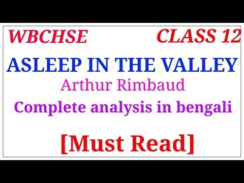 Asleep In The valley  an anti-war poem by Arthur Rimbaud
