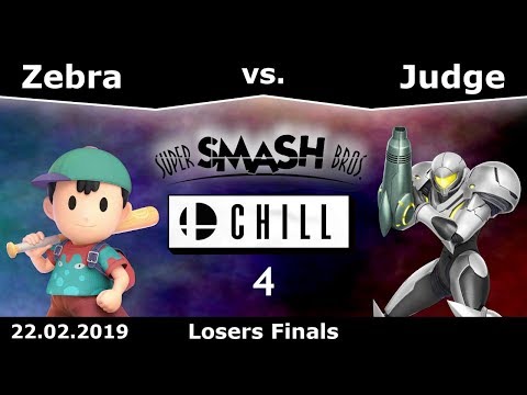 Smash&Chill 4 | Zebra(Ness) Vs. Judge(Samus) | Losers Finals
