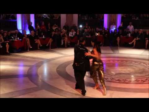  Nora Witanowsky  and  Juan Carlos Martinez  are  dancing  at  Naples International Tango Festival  in  2016