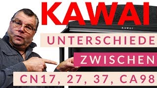 Video thumbnail for Kawai E-Pianos Unterschiede zwischen CN17 CN27 CN37 CA98 Onlineberatung Earny's Musikladen Witten by Earnys Musikladen Witten
